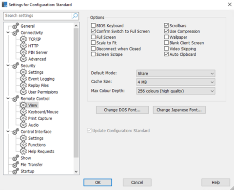 Netview Gui Positioning Settings Improving performance over slower links | NetSupport Knowledgebase